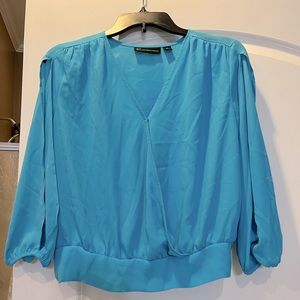 Dressy NY&Co teal top Size S